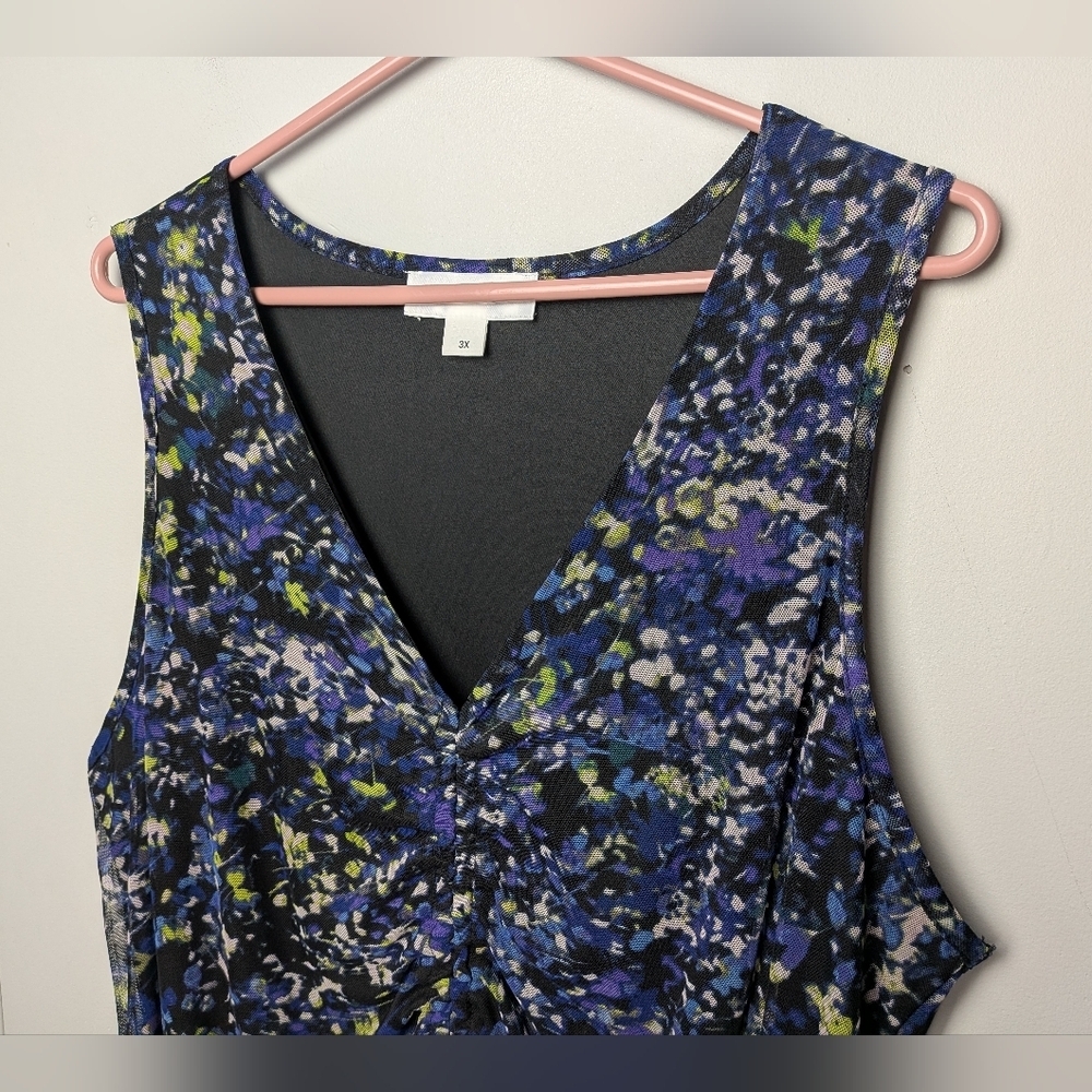 ADDITION ELLE Plus Size Sleeveless Fitted V-Neck Knit Top Blouse Size 3X - Picture 7 of 15